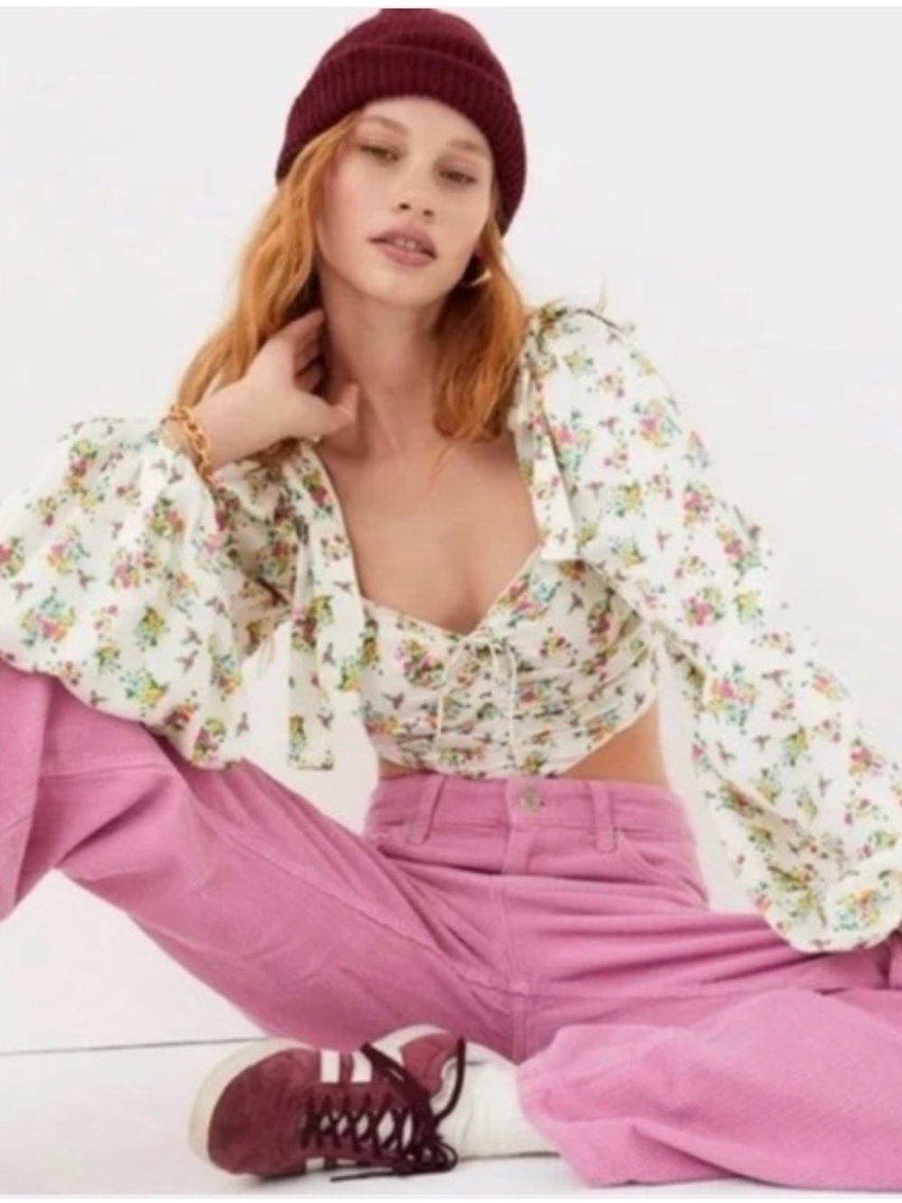 For Love And Lemons Tanya Floral Crop Top